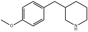 3-(4-メトキシベンジル)ピペリジン 化学構造式