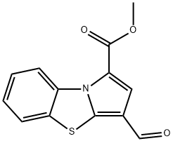 3-ホルミルピロロ[2,1-B][1,3]ベンゾチアゾール-1-カルボン酸メチル 化学構造式