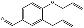 3-アリル-4-(アリルオキシ)ベンズアルデヒド 化学構造式