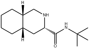 (S)-N-tert-ブチルデカヒドロイソキノリン-3-カルボキサミド 化学構造式