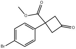 Methyl 1-(4-broMophenyl)-3-oxocyclobutanecarboxylate Structure
