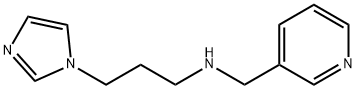 3-(1H-イミダゾール-1-イル)-N-(3-ピリジニルメチル)-1-プロパンアミン 化学構造式