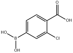 4-カルボキシ-3-クロロフェニルボロン酸 化学構造式