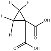 1,1‐シクロプロパン‐2,2,3,3‐D4‐ジカルボン酸 化学構造式