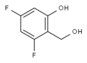 3,5-二氟-2-(羟甲基)苯酚, 136516-72-8, 结构式