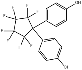 1,1-Bis-(4-hydroxyphenyl)-octafluorocyclopentane Structure