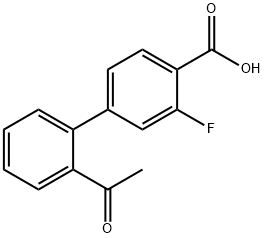 4-(2-Acetylphenyl)-2-fluorobenzoic acid, 1365271-52-8, 结构式