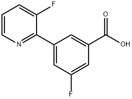 3-Fluoro-5-(3-fluoropyridin-2-yl)benzoic acid Structure