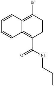 N-プロピル4-ブロモナフトアミド 化学構造式