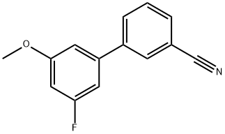 3-(3-Fluoro-5-Methoxyphenyl)benzonitrile 化学構造式