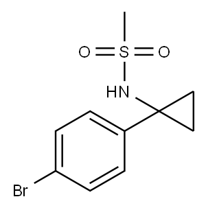 N-(1-(4-溴苯基)环丙基)甲磺酰胺, 1365272-86-1, 结构式