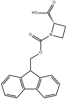 1-氯甲酸芴甲酯-(S)-吖丁啶-2-羧酸, 136552-06-2, 结构式