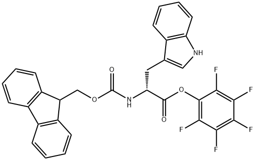 FMOC-D-TRP-OPFP 结构式