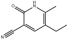 3-氰基-5-乙基-6-甲基吡啶-2(1H)-酮, 136562-04-4, 结构式