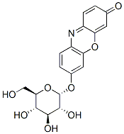 3H-Phenoxazin-3-one, 7-(.alpha.-D-glucopyranosyloxy)- Structure