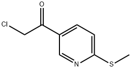 Ethanone, 2-chloro-1-[6-(methylthio)-3-pyridinyl]- (9CI) Structure