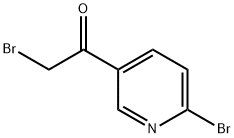 2 - 溴 - 1 - (6 - 溴吡啶-3 - 基)乙酮氢溴酸盐, 136592-20-6, 结构式