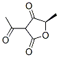 2,4(3H,5H)-Furandione, 3-acetyl-5-methyl-, (5R)- (9CI) 结构式