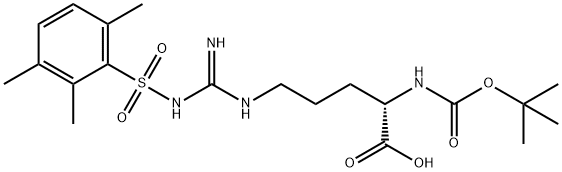 N2-[叔丁氧羰基]-N5-[亚氨基[[(2,3,6-三甲基苯基)磺酰基]氨基]甲基]-L-鸟氨酸, 136625-03-1, 结构式