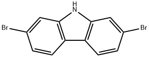2,7-ジブロモ-9H-カルバゾール 化学構造式