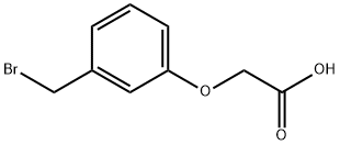 3-(ブロモメチル)フェノキシ酢酸 化学構造式