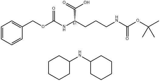 N^D-苄氧羰基-N^A-BOC-L-鸟氨酸 二环己基铵盐, 13665-13-9, 结构式