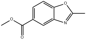 2-甲基-1,3-苯并噁唑-5-羧酸甲酯 结构式