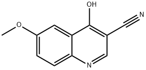 4-Hydroxy-6-methoxyquinoline-3-carbonitrile  化学構造式