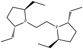 (+)-1,2-ビス((2R,5R)-2,5-ジエチルホスホラノ)エタン 化学構造式