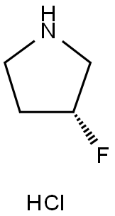 (R)-(-)-3-フルオロピロリジン塩酸塩 化学構造式