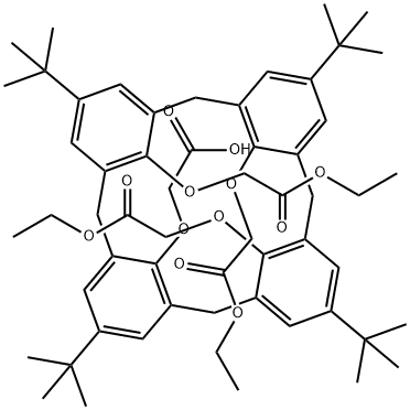 4-TERT-BUTYLCALIX[4]ARENE-TETRAACETIC ACID TRIETHYL ESTER Struktur