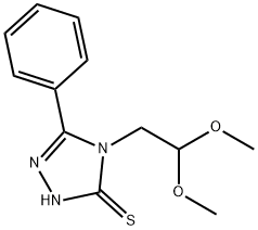 4-(2,2-DIMETHOXYETHYL)-5-PHENYL-4H-1,2,4-TRIAZOLE-3-THIOL 化学構造式