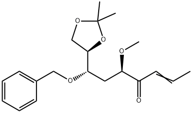 2-Hepten-4-one, 7-(2,2-dimethyl-1,3-dioxolan-4-yl)-5-methoxy-7-(phenylmethoxy)-, 4R-4R*(5R*,7S*)- Struktur