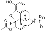 6-ACETYLMORPHINE-D3, 136765-25-8, 结构式