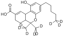 (±)-11-ノル-9-カルボキシ-Δ-9-THC-D9 100ΜG/ML メタノール溶液 化学構造式