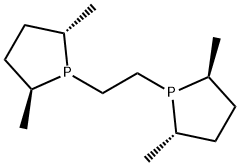 (-)-1,2-ビス〔(2S,5S)-2,5-ジメチルホスホラノ〕エタン 化学構造式