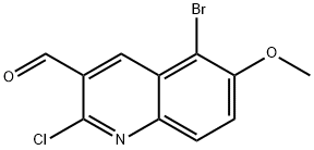 5-BROMO-2-CHLORO-6-METHOXYQUINOLINE-3-CARBOXALDEHYDE Structure