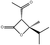 2-Oxetanone, 3-acetyl-4-methyl-4-(1-methylethyl)-, trans- (9CI) Structure