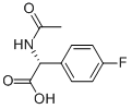 R-N-乙酰基对氟苯甘氨酸, 136814-99-8, 结构式