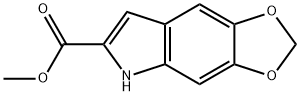 5H-[1,3]1,3-二氧杂环戊基[4,5-F]吲哚-6-甲酸甲酯,136818-52-5,结构式