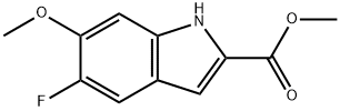 5-フルオロ-6-メトキシ-1H-インドール-2-カルボン酸メチル 化学構造式