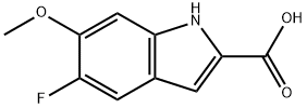 5-氟-6-甲氧基-1H-吲哚-2-羧酸,136818-65-0,结构式