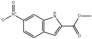 6-ニトロ-1H-インドール-2-カルボン酸メチル 化学構造式