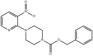4-(3-Nitro-pyridin-2-yl)-piperazine-1-carboxylic acid benzyl ester Structure