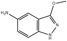 5-アミノ-3-メトキシ-1H-インダゾール 化学構造式
