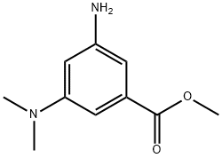 Benzoic acid, 3-amino-5-(dimethylamino)-, methyl ester (9CI) Struktur