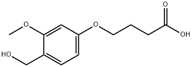 4-(4-羟甲基-3-甲氧基苯氧基)丁酸,136849-75-7,结构式