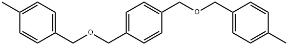 α,α'-ビス(4-メチルベンジルオキシ)-p-キシレン 化学構造式
