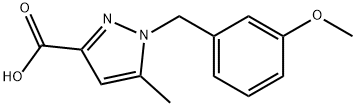 1-(3-Methoxybenzyl)-5-Methyl-1H-pyrazole-3-carboxylic acid Struktur