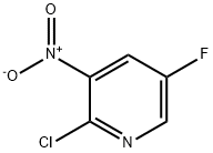 2-クロロ-5-フルオロ-3-ニトロピリジン 化学構造式